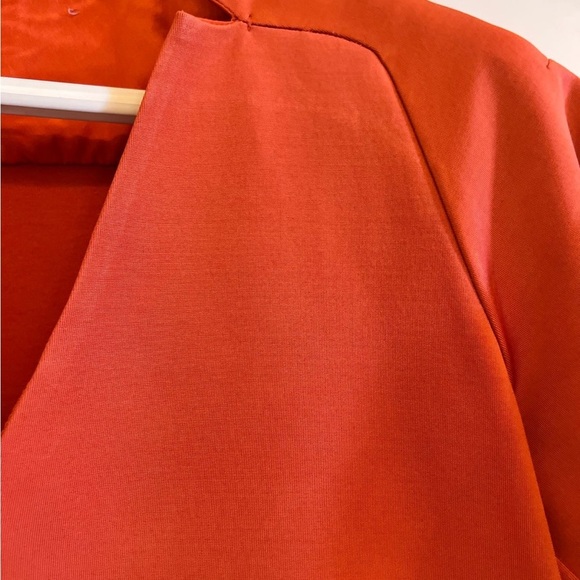 Women's Orange V-Neck Top - Picture 7 of 12